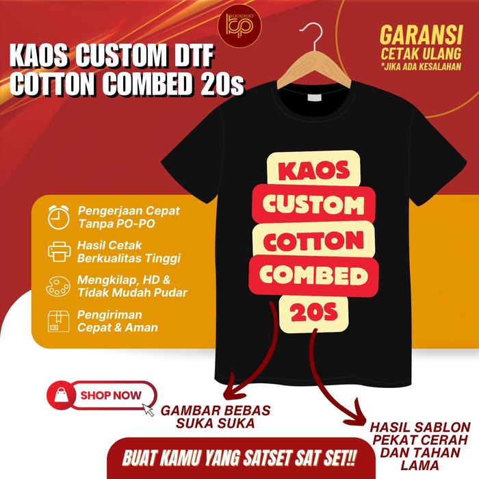 Kaos Custom Depan Belakang